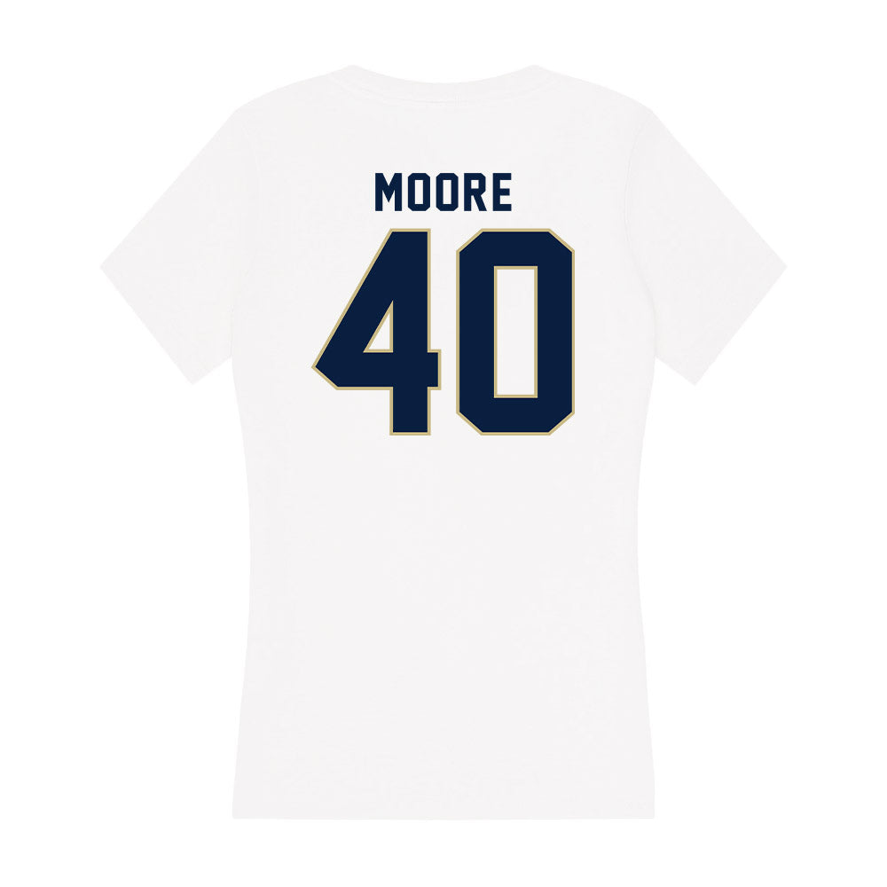 Akron - NCAA Baseball : David Moore - Women's V-Neck T-Shirt Hoodie, Sweatshirt | PureTeeCo.com (Image 2)