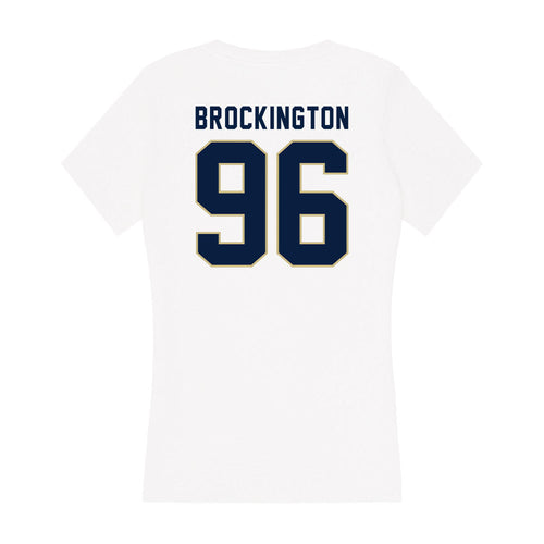 Akron - NCAA Football : Zy Brockington - Women's V-Neck T-Shirt Hoodie, Sweatshirt | PureTeeCo.com (Image 2)