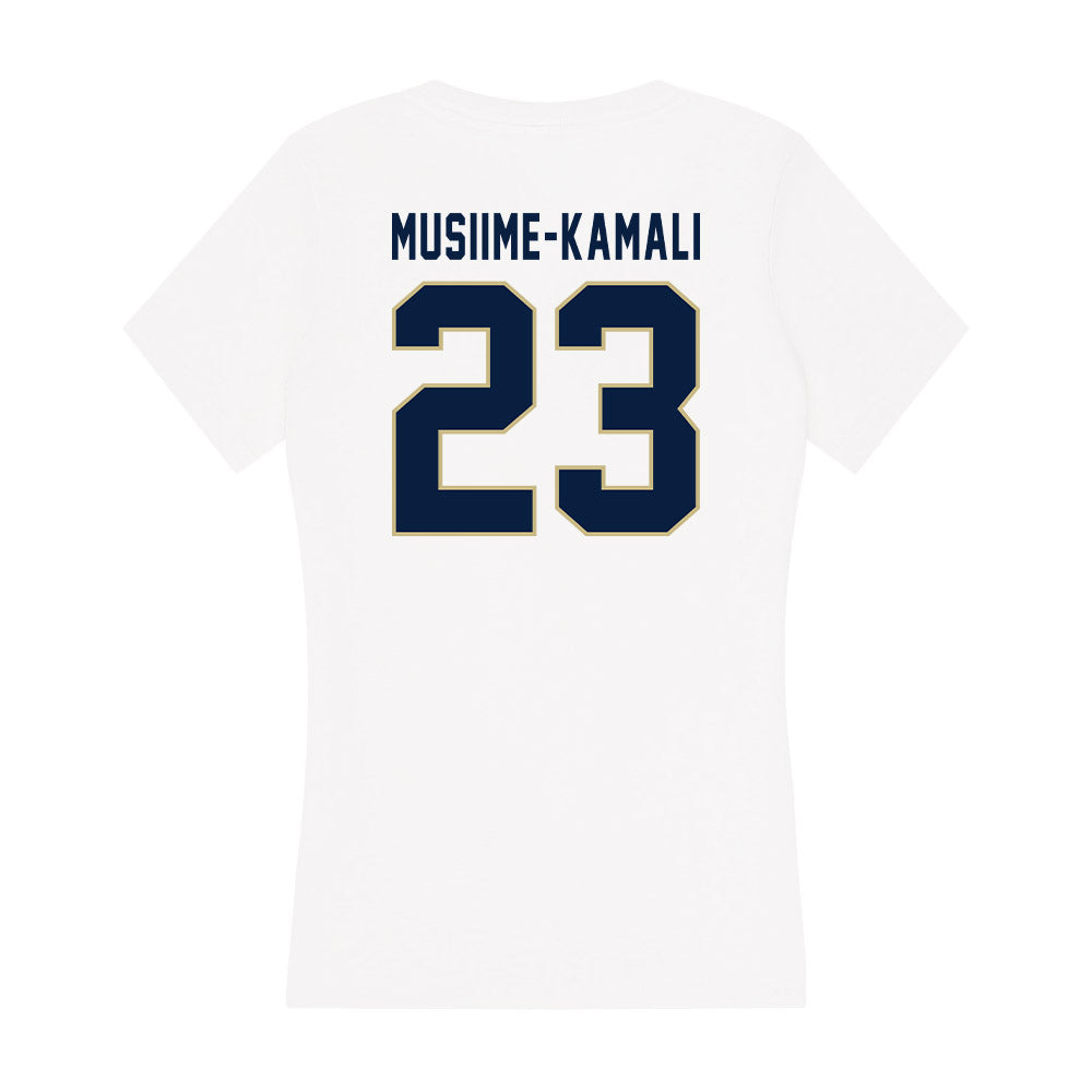 Akron - NCAA Men's Basketball : Marvin Musiime-Kamali - Women's V-Neck T-Shirt Hoodie, Sweatshirt | PureTeeCo.com (Image 2)