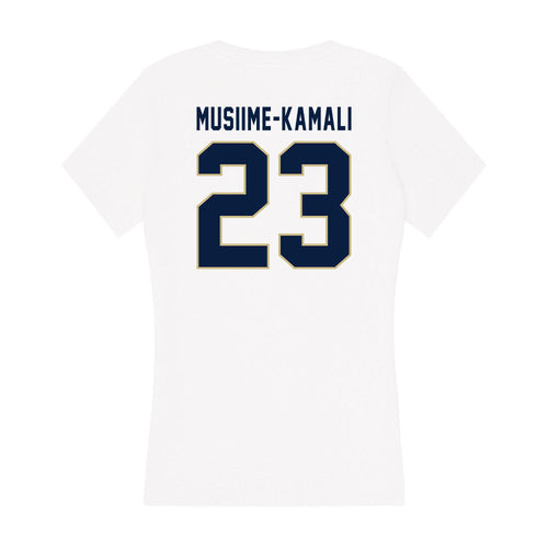 Akron - NCAA Men's Basketball : Marvin Musiime-Kamali - Women's V-Neck T-Shirt Hoodie, Sweatshirt | PureTeeCo.com (Image 2)