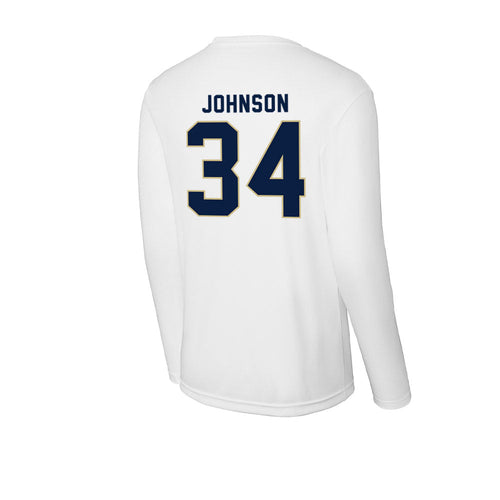 Akron - NCAA Men's Basketball : Nate Johnson - Activewear Long Sleeve T-Shirt Hoodie, Sweatshirt | PureTeeCo.com (Image 2)