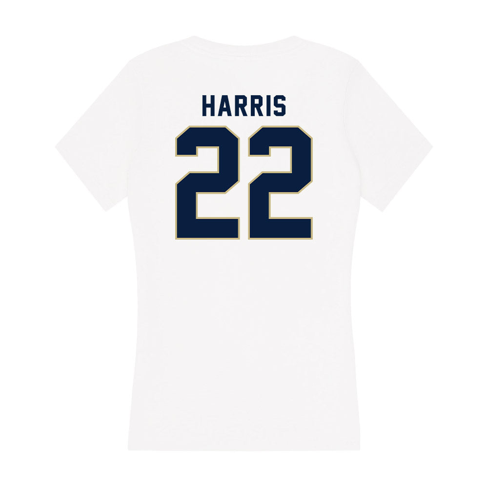 Akron - NCAA Men's Basketball : Josiah Harris - Women's V-Neck T-Shirt Hoodie, Sweatshirt | PureTeeCo.com (Image 2)