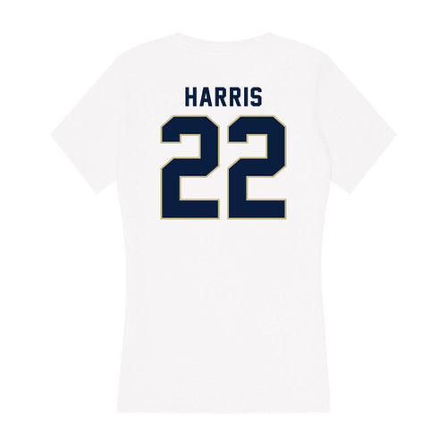 Akron - NCAA Men's Basketball : Josiah Harris - Women's V-Neck T-Shirt Hoodie, Sweatshirt | PureTeeCo.com (Image 2)