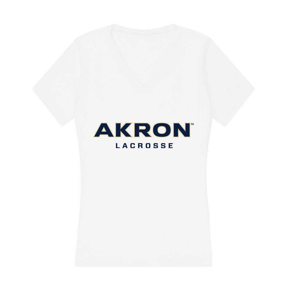 Akron - NCAA Women's Lacrosse : Olivia Lodge - Women's V-Neck T-Shirt Hoodie, Sweatshirt | PureTeeCo.com (Image 1)