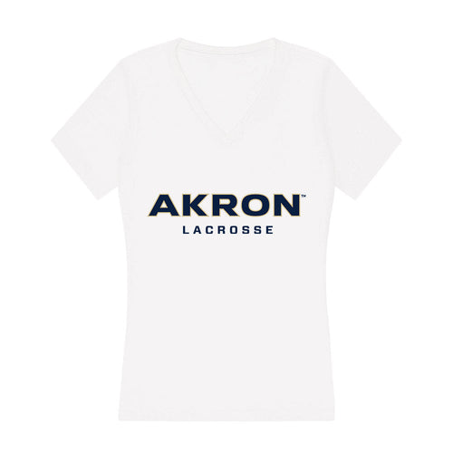Akron - NCAA Women's Lacrosse : Olivia Lodge - Women's V-Neck T-Shirt Hoodie, Sweatshirt | PureTeeCo.com (Image 1)