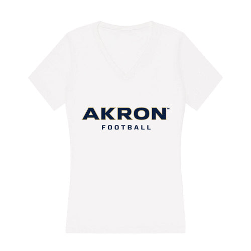 Akron - NCAA Football : Elijah Davis - Women's V-Neck T-Shirt Hoodie, Sweatshirt | PureTeeCo.com (Image 1)
