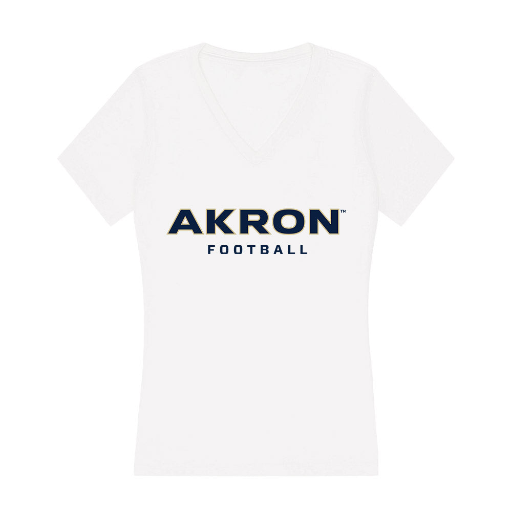 Akron - NCAA Football : Gregory Allen Jones JR. - Women's V-Neck T-Shirt Hoodie, Sweatshirt | PureTeeCo.com (Image 1)