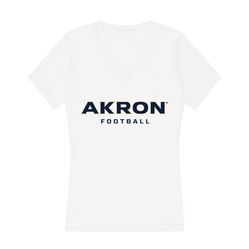 Akron - NCAA Football : Gregory Allen Jones JR. - Women's V-Neck T-Shirt Hoodie, Sweatshirt | PureTeeCo.com (Image 1)