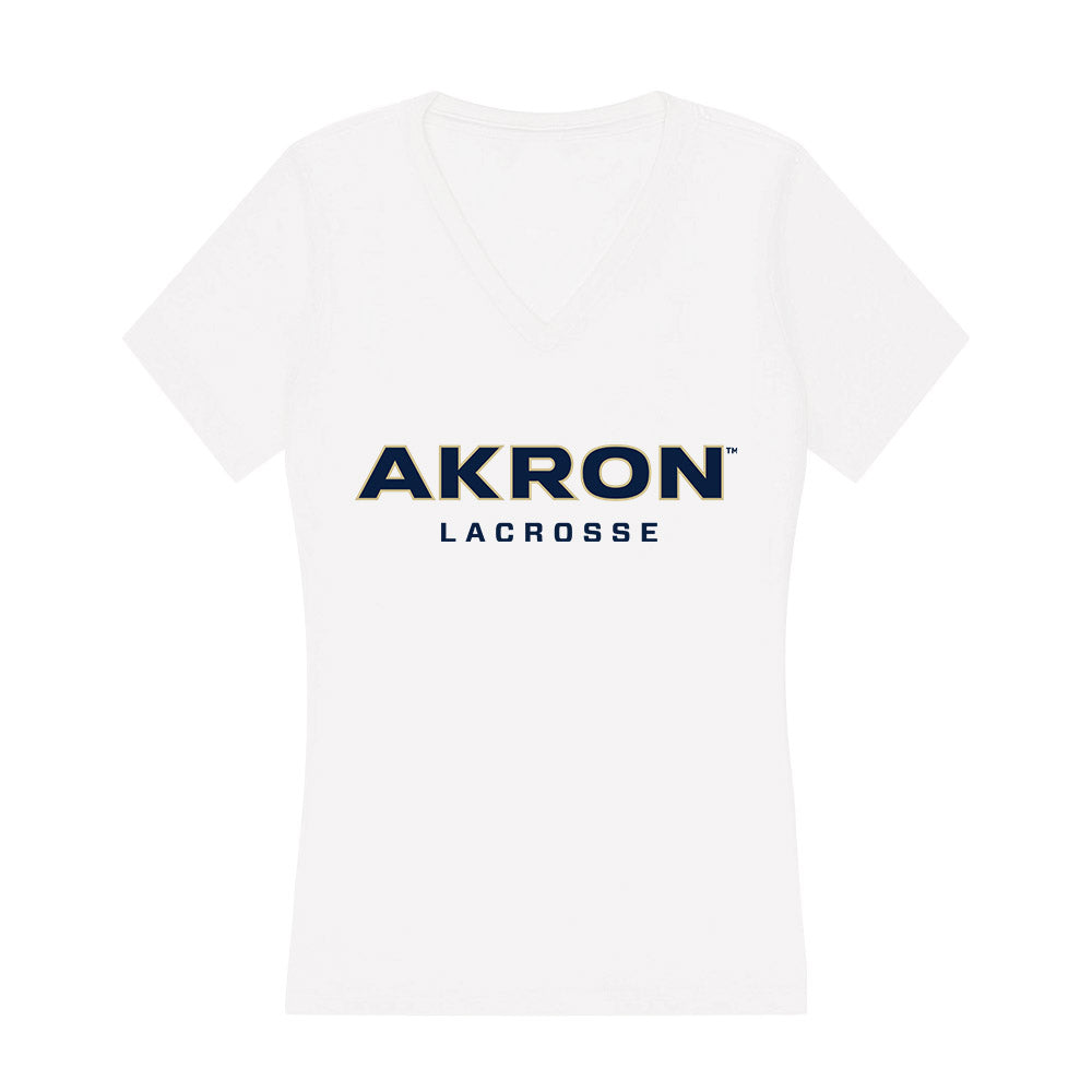 Akron - NCAA Women's Lacrosse : Sarah Baumer - Women's V-Neck T-Shirt Hoodie, Sweatshirt | PureTeeCo.com (Image 1)