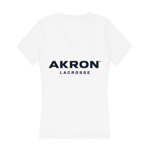 Akron - NCAA Women's Lacrosse : Sarah Baumer - Women's V-Neck T-Shirt Hoodie, Sweatshirt | PureTeeCo.com (Image 1)