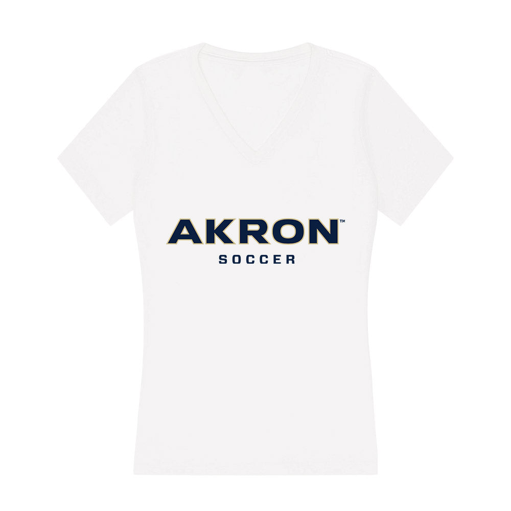 Akron - NCAA Men's Soccer : Brett Kaminski - Women's V-Neck T-Shirt Hoodie, Sweatshirt | PureTeeCo.com (Image 1)