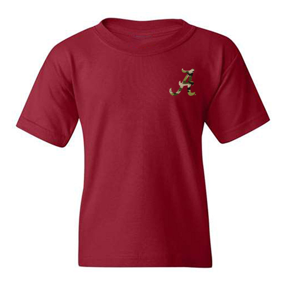 Alabama - NCAA Baseball : Coulson Buchanan - Tusk‚Ñ¢ Camo Script A Youth T-Shirt Hoodie, Sweatshirt | PureTeeCo.com (Image 1)