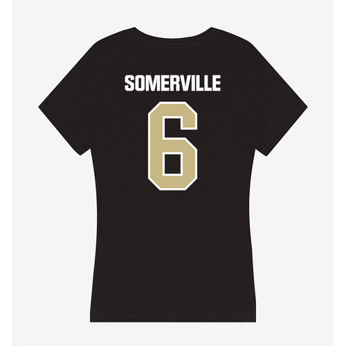 Akron - NCAA Football : Jamari Somerville - Women's V-Neck T-Shirt Hoodie, Sweatshirt | PureTeeCo.com (Image 2)