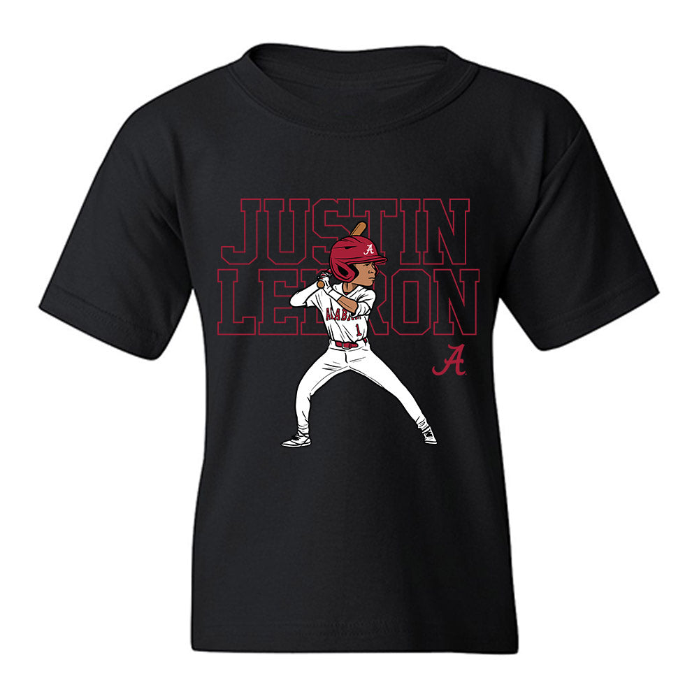 Alabama - NCAA Baseball : Justin Lebron - Player Illustration Youth T-Shirt Hoodie, Sweatshirt | PureTeeCo.com