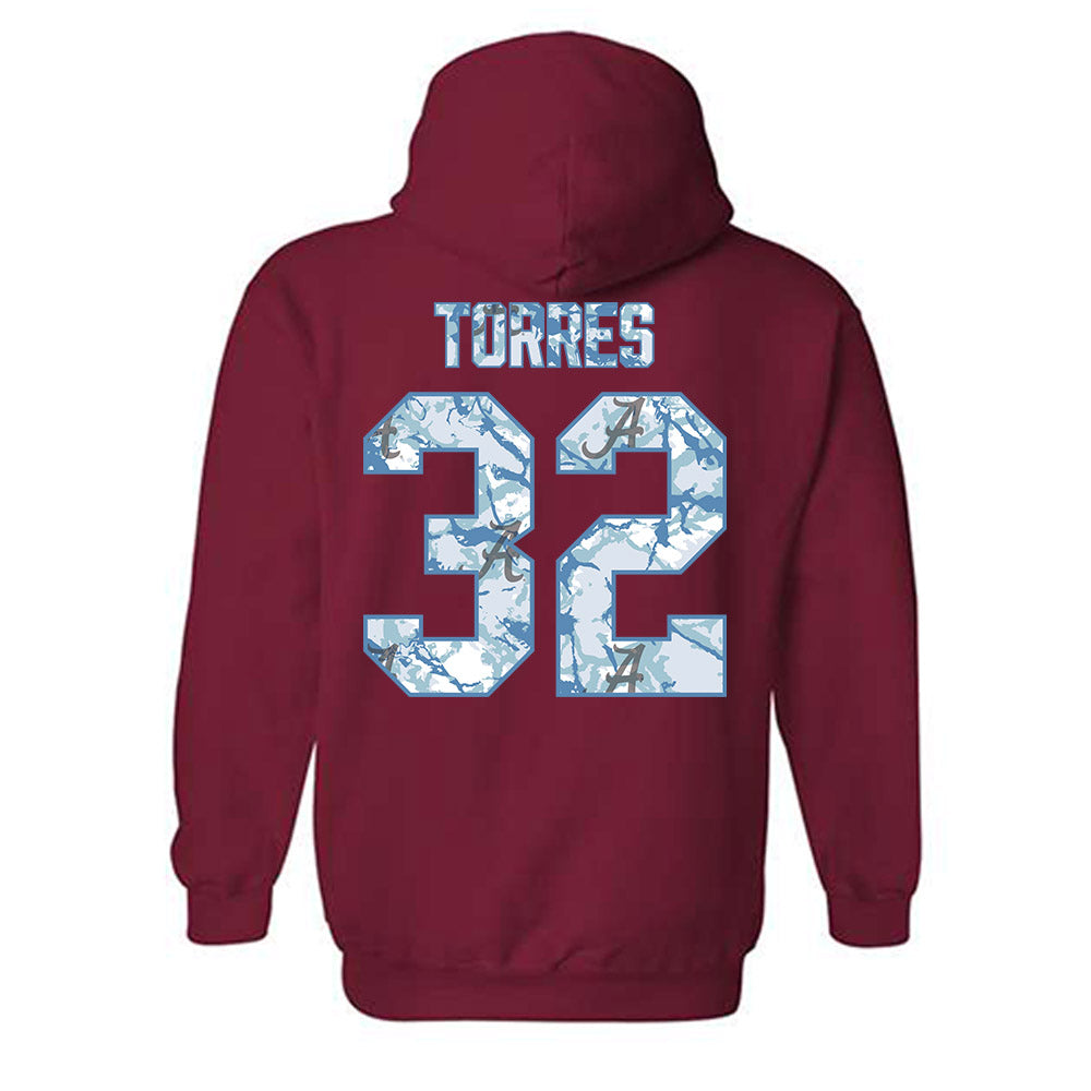 Alabama - NCAA Baseball : Jason Torres - Hydrobama‚Ñ¢ Hooded Sweatshirt Style001 T-Shirts, Hoodie | PureTeeCo.com (Image 2)