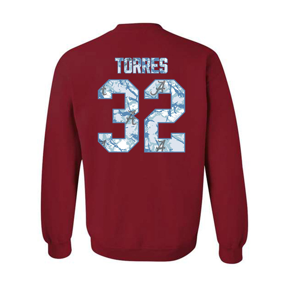 Alabama - NCAA Baseball : Jason Torres - Hydrobama‚Ñ¢ Crewneck Sweatshirt T-Shirts, Hoodie | PureTeeCo.com (Image 2)