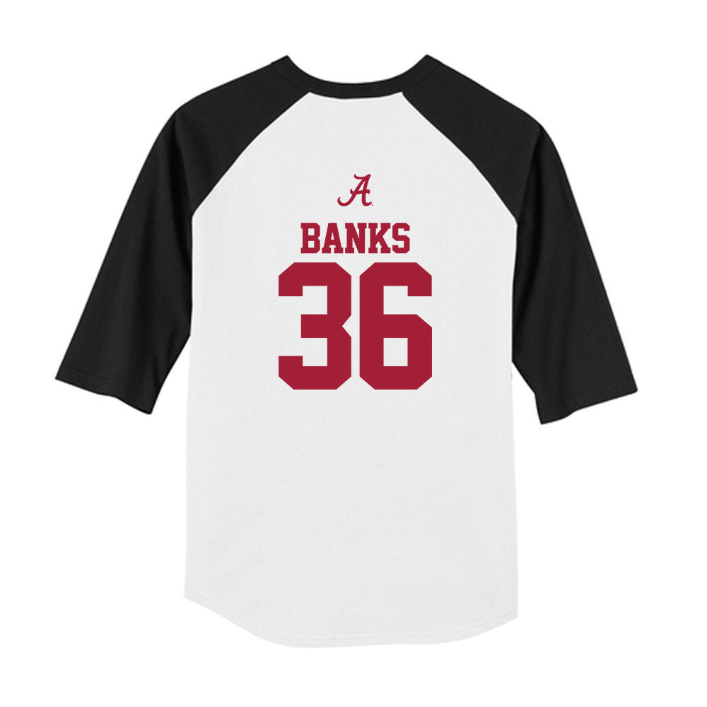 Alabama - NCAA Baseball : Hagan Banks - USA Raglan Youth Raglan T-Shirt Hoodie, Sweatshirt | PureTeeCo.com (Image 2)