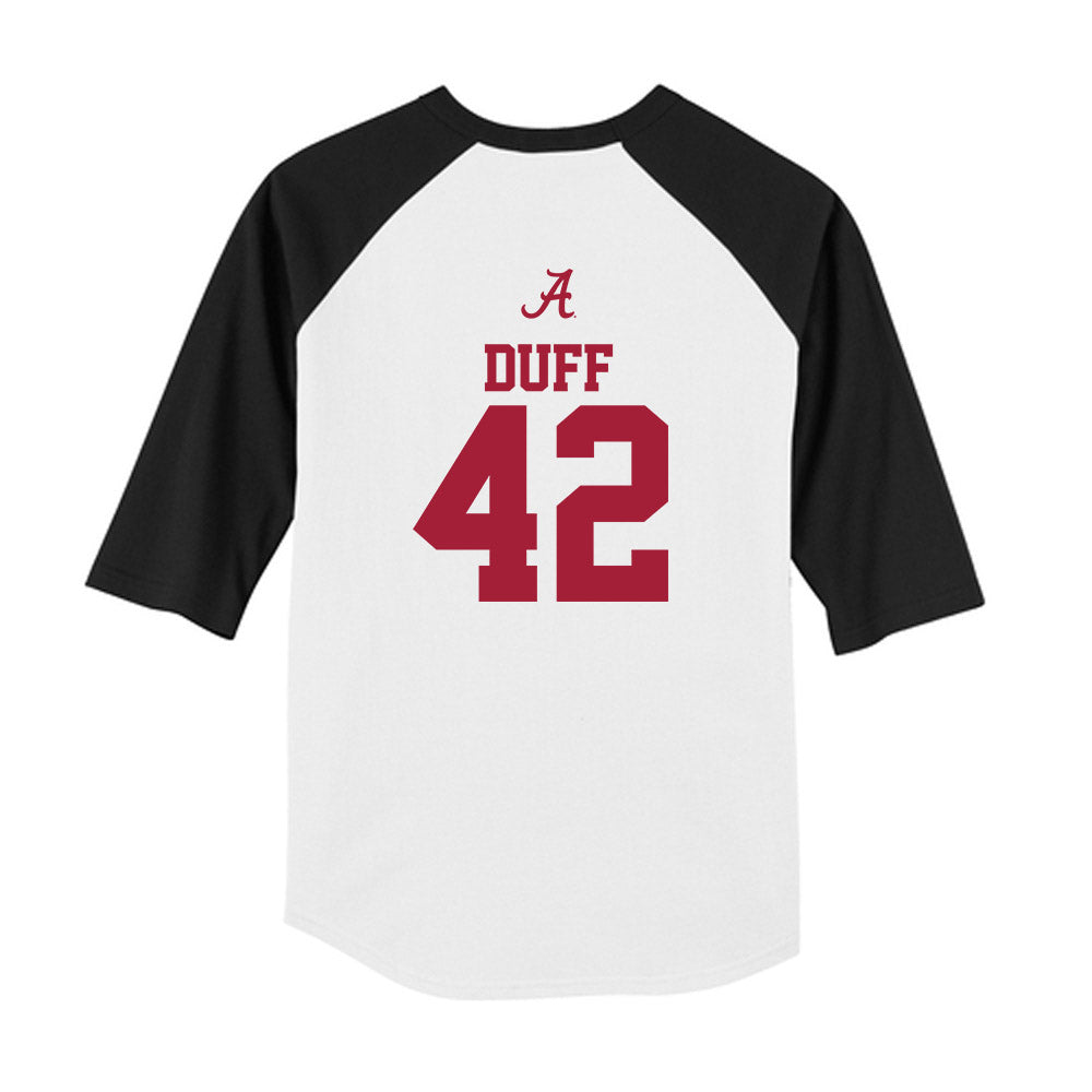 Alabama - NCAA Baseball : Ahmaad Duff - USA Raglan Youth Raglan T-Shirt Hoodie, Sweatshirt | PureTeeCo.com (Image 2)