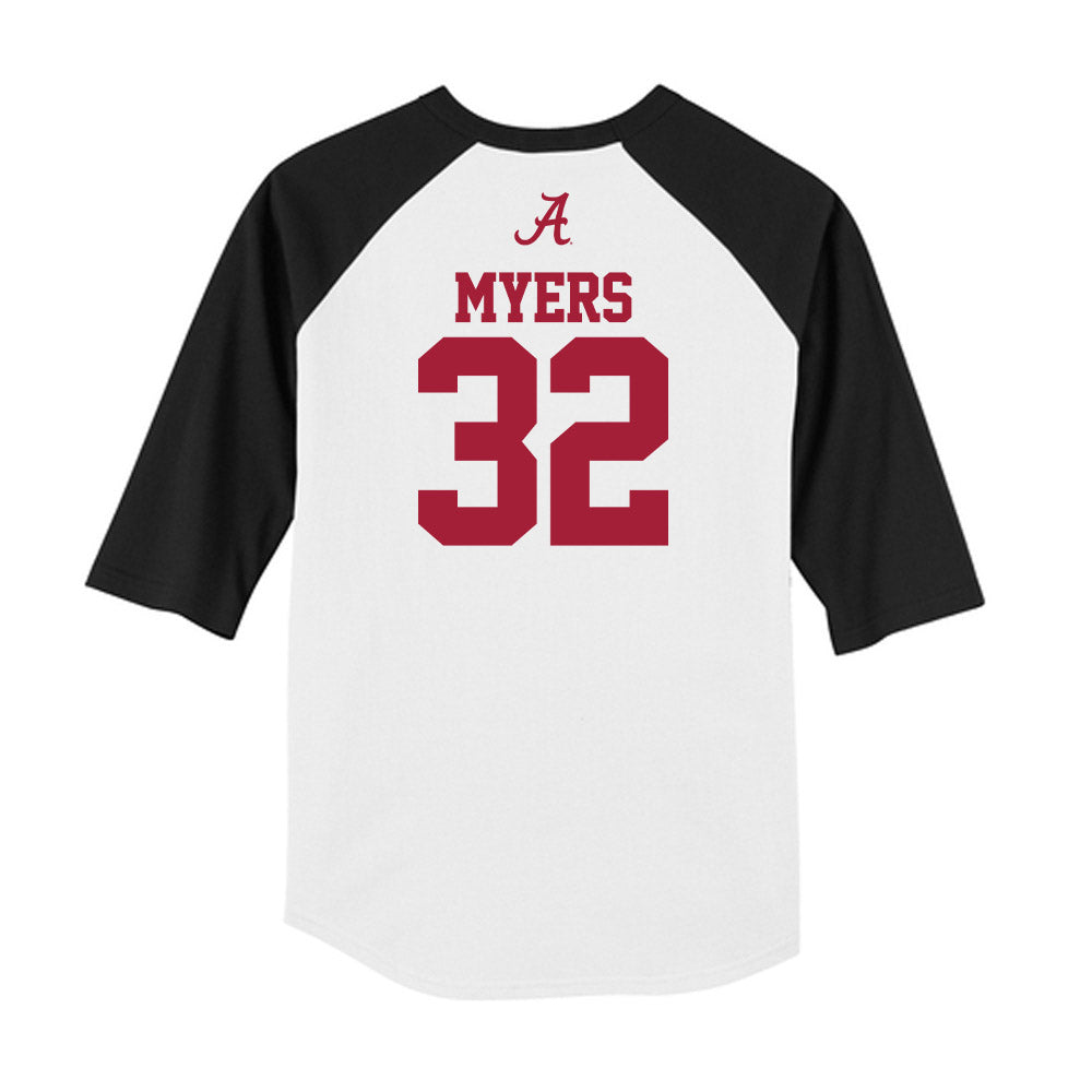 Alabama - NCAA Baseball : Braylon Myers - USA Raglan Raglan Shirt Hoodie, Sweatshirt | PureTeeCo.com (Image 2)