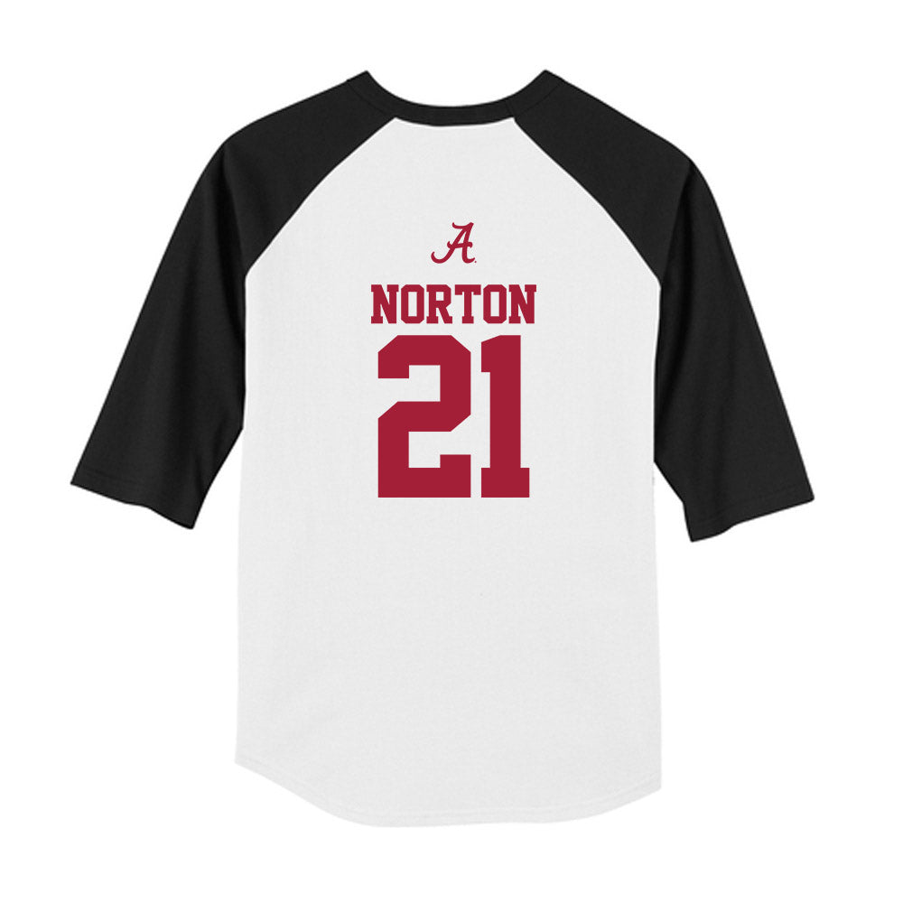 Alabama - NCAA Baseball : Brennen Norton - USA Raglan Youth Raglan T-Shirt Hoodie, Sweatshirt | PureTeeCo.com (Image 2)