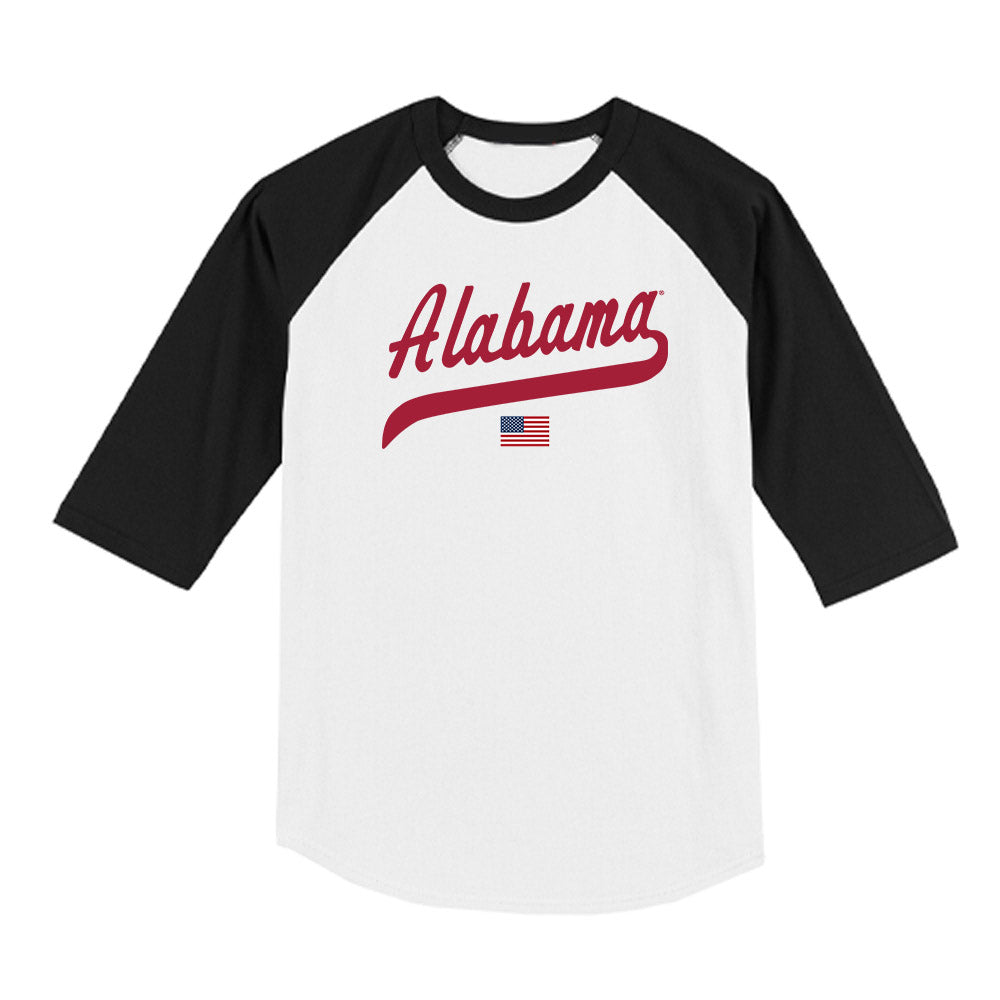 Alabama - NCAA Baseball : Ahmaad Duff - USA Raglan Raglan Shirt Hoodie, Sweatshirt | PureTeeCo.com (Image 1)