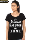 Princess Are Born In June Black T-Shirt Hoodie, Sweatshirt | PureTeeCo.com