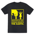 Dinosaur Eats Man. Woman Inherits the Earth. Unisex Triblend Tee Hoodie, Sweatshirt | PureTeeCo.com (Image 1)