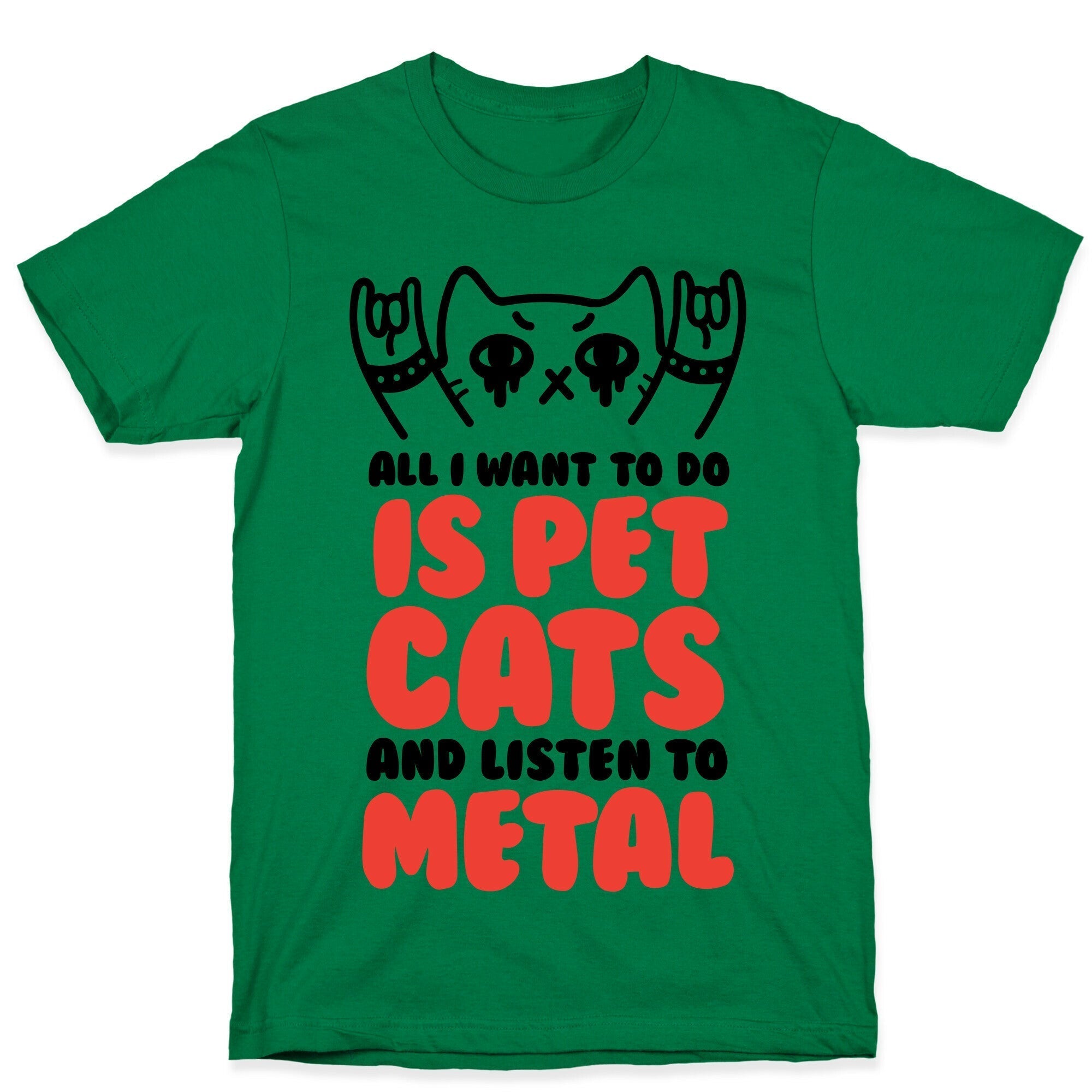 All I Want To Do Is Pet Cats And Listen To Metal T-Shirt Hoodie, Sweatshirt | PureTeeCo.com (Image 4)