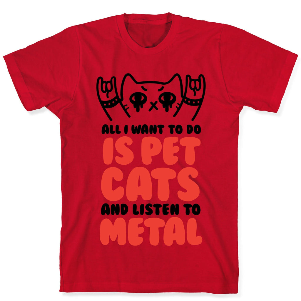 All I Want To Do Is Pet Cats And Listen To Metal T-Shirt Hoodie, Sweatshirt | PureTeeCo.com (Image 5)