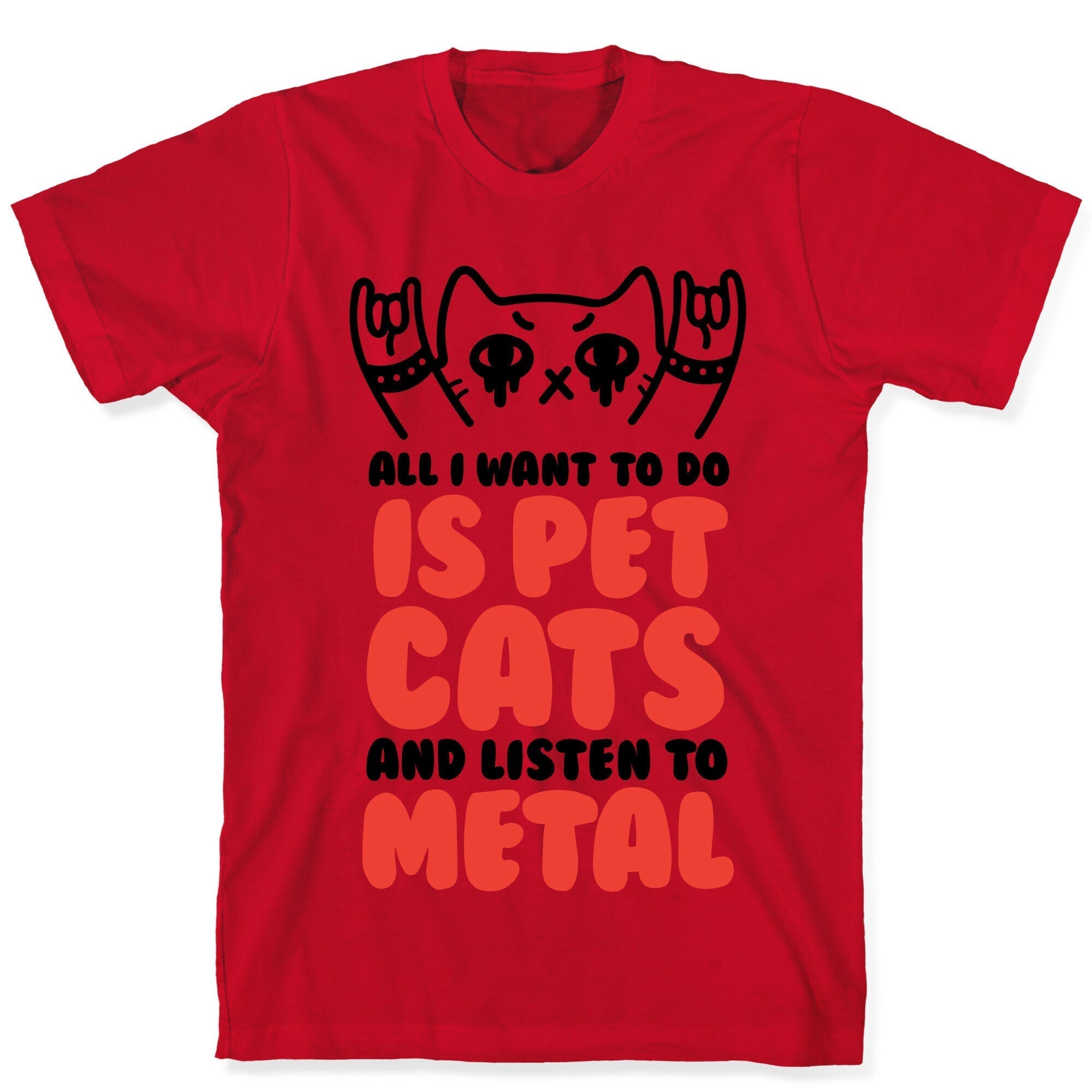 All I Want To Do Is Pet Cats And Listen To Metal T-Shirt Hoodie, Sweatshirt | PureTeeCo.com (Image 5)