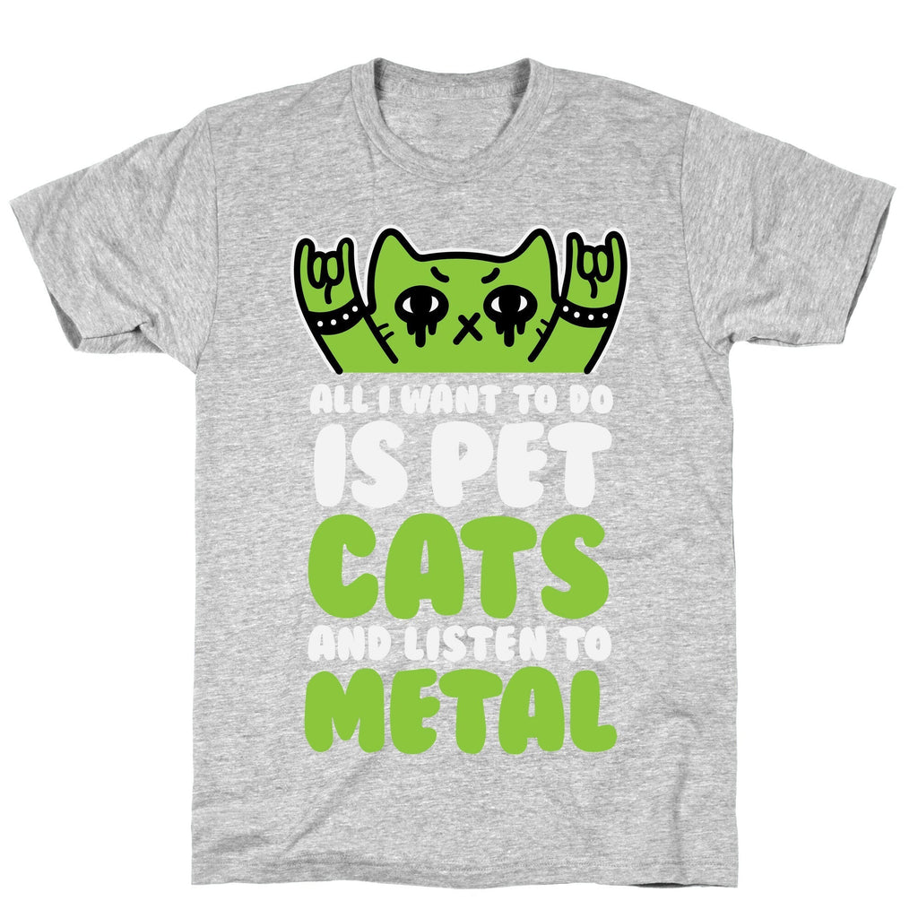All I Want To Do Is Pet Cats And Listen To Metal T-Shirt Style001 Hoodie, Sweatshirt | PureTeeCo.com (Image 2)