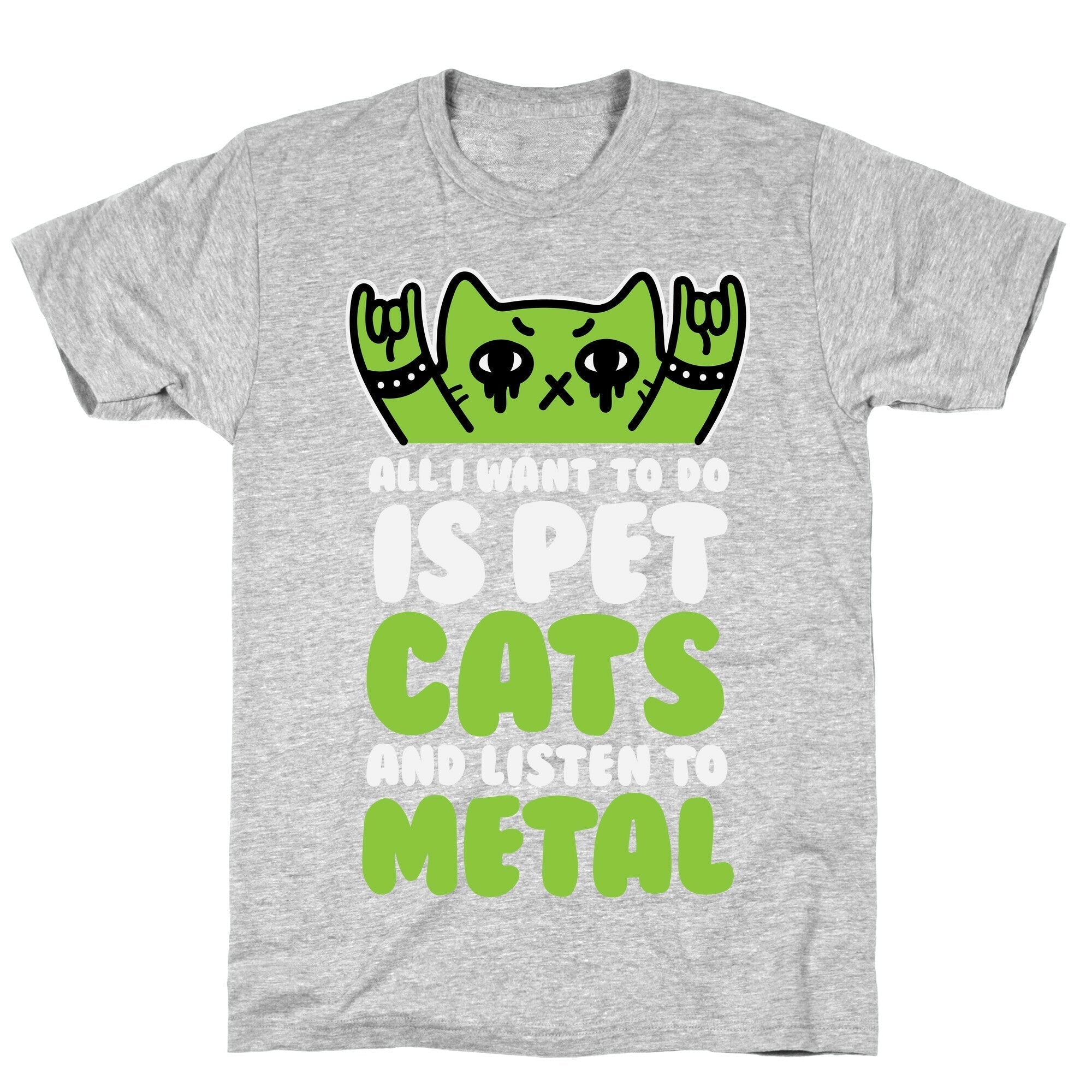 All I Want To Do Is Pet Cats And Listen To Metal T-Shirt Style001 Hoodie, Sweatshirt | PureTeeCo.com (Image 2)