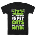All I Want To Do Is Pet Cats And Listen To Metal T-Shirt Style001 Hoodie, Sweatshirt | PureTeeCo.com (Image 1)