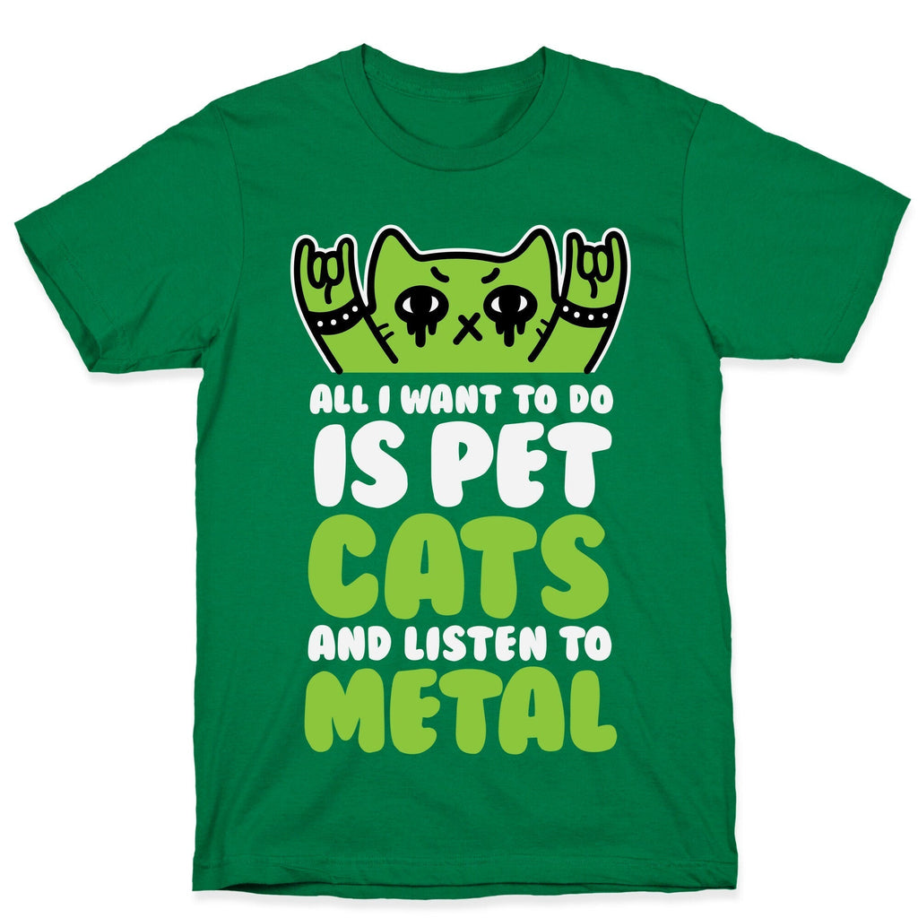 All I Want To Do Is Pet Cats And Listen To Metal T-Shirt Style001 Hoodie, Sweatshirt | PureTeeCo.com (Image 3)