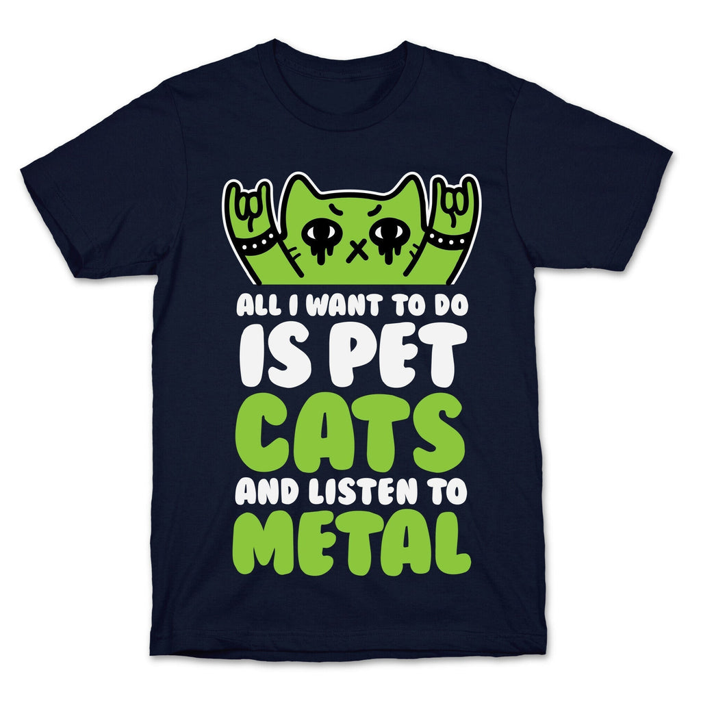 All I Want To Do Is Pet Cats And Listen To Metal T-Shirt Style001 Hoodie, Sweatshirt | PureTeeCo.com (Image 4)