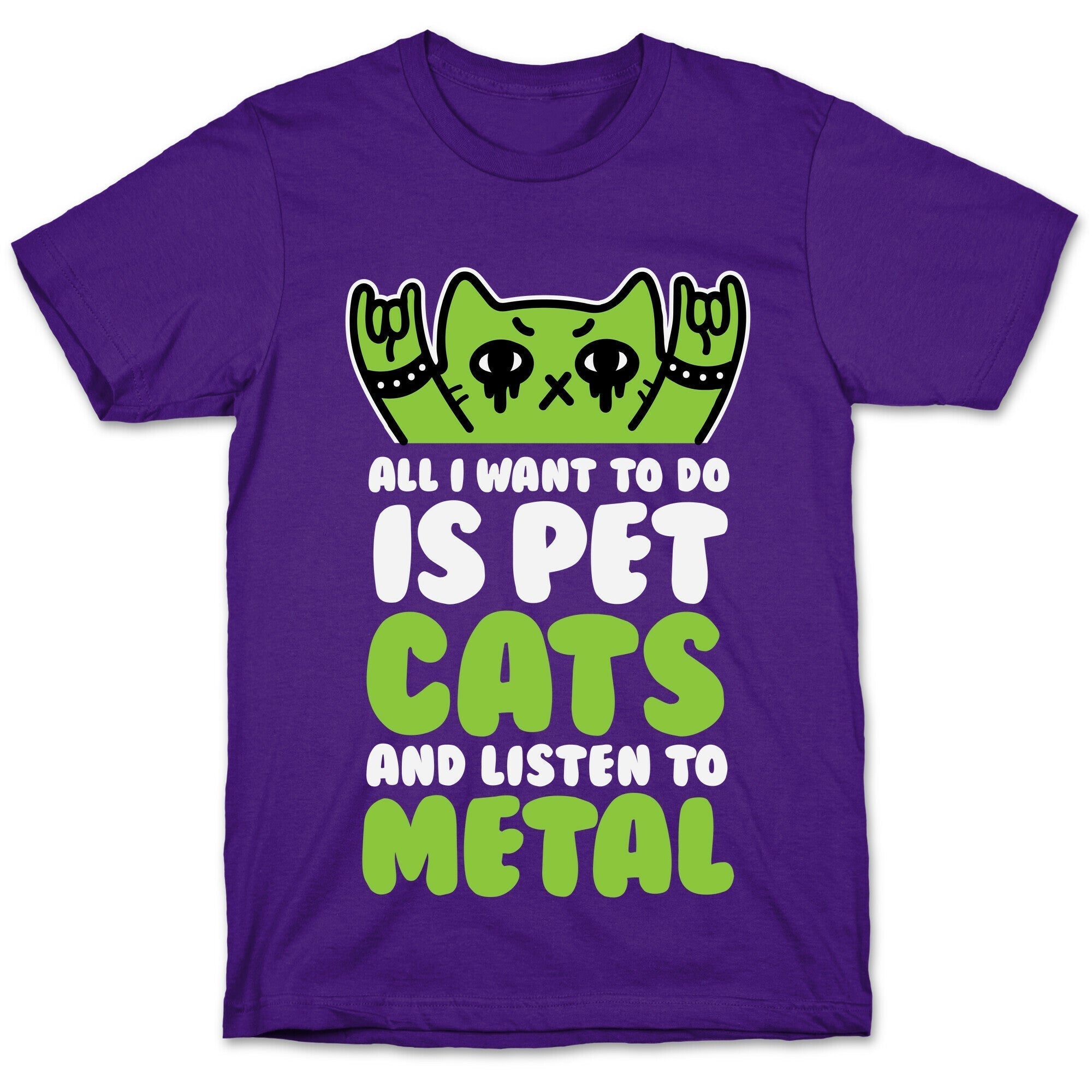 All I Want To Do Is Pet Cats And Listen To Metal T-Shirt Style001 Hoodie, Sweatshirt | PureTeeCo.com (Image 5)