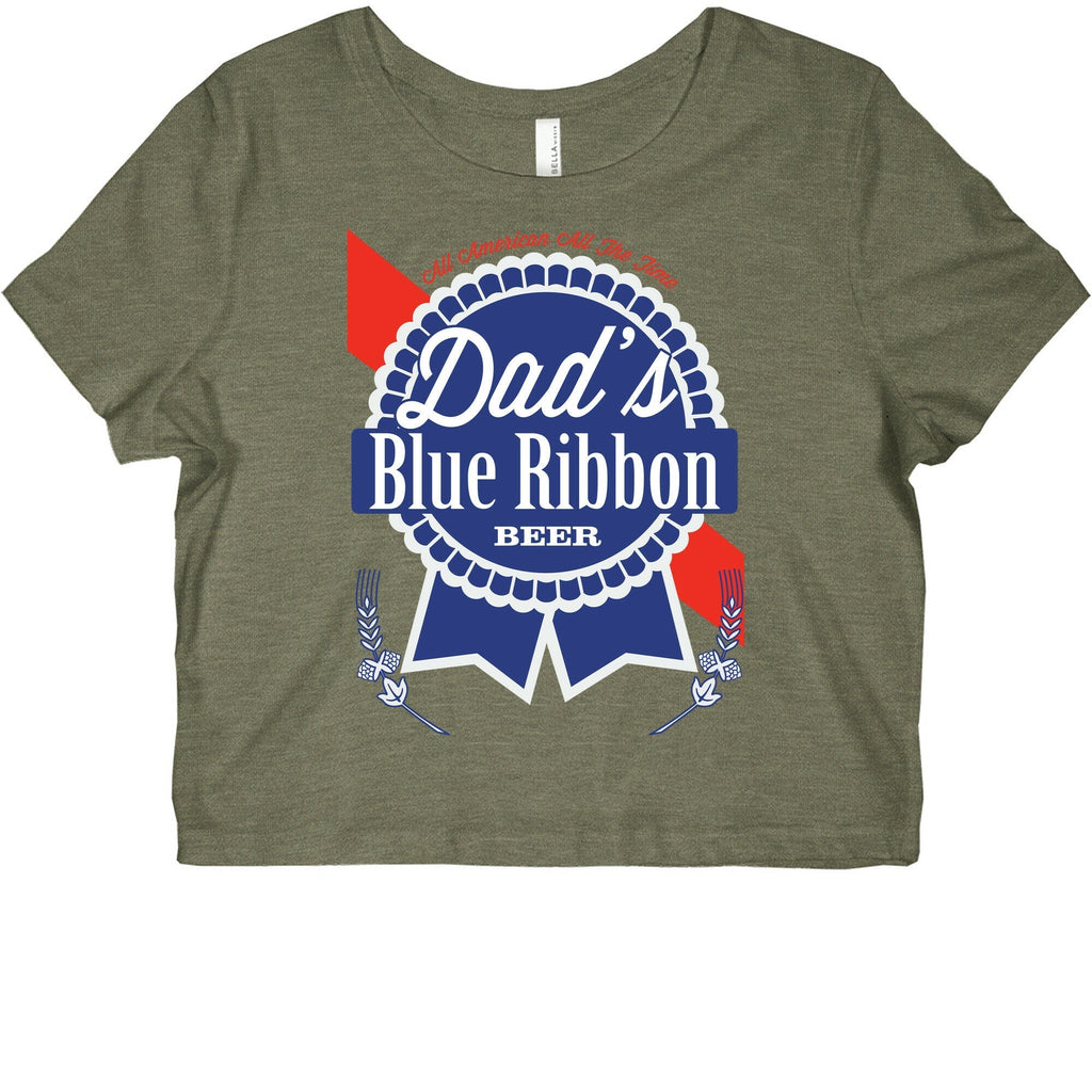 Dad's Blue Ribbon Graphic Baby Tee Hoodie, Sweatshirt | PureTeeCo.com (Image 1)