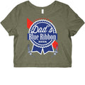 Dad's Blue Ribbon Graphic Baby Tee Hoodie, Sweatshirt | PureTeeCo.com (Image 1)