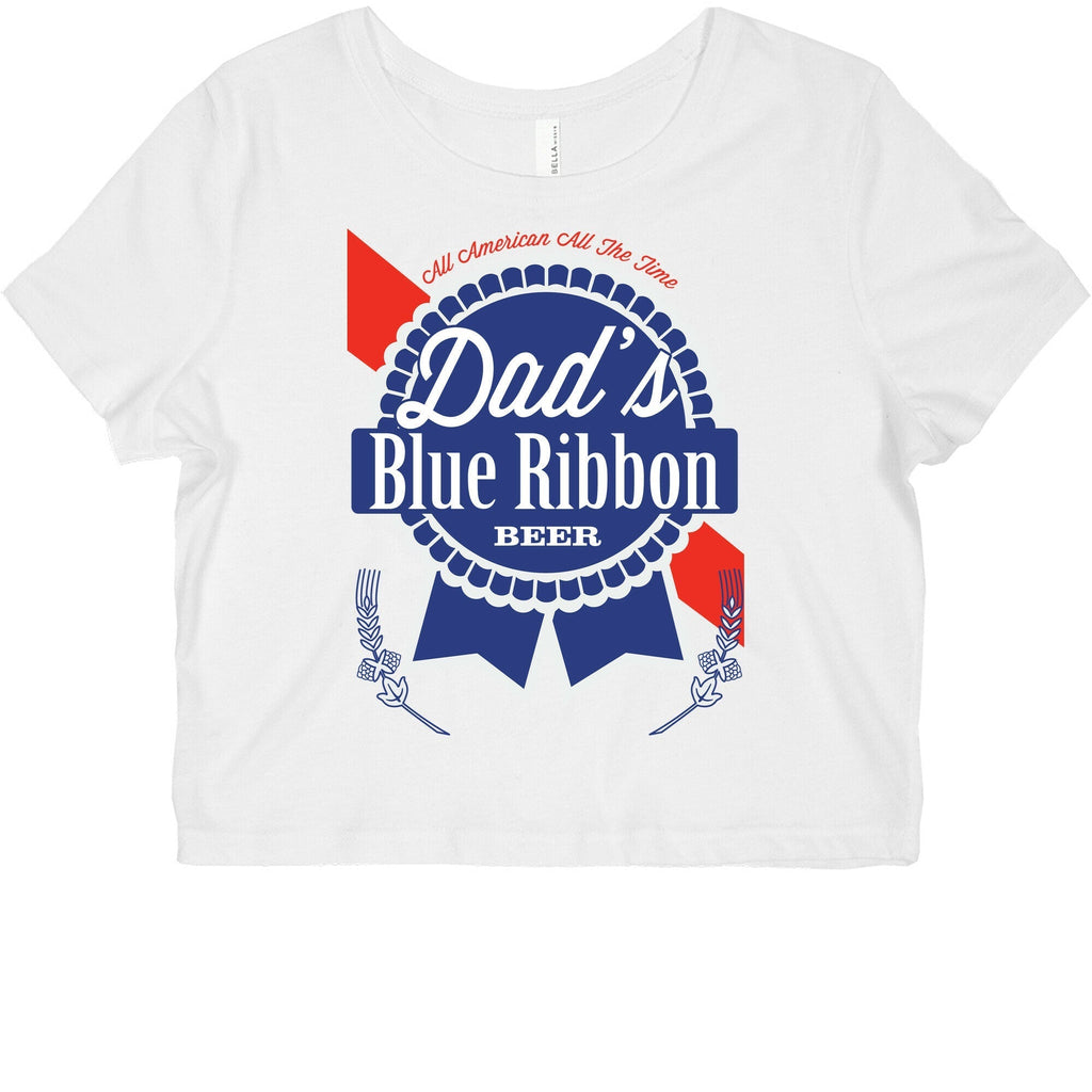 Dad's Blue Ribbon Graphic Baby Tee Hoodie, Sweatshirt | PureTeeCo.com (Image 2)