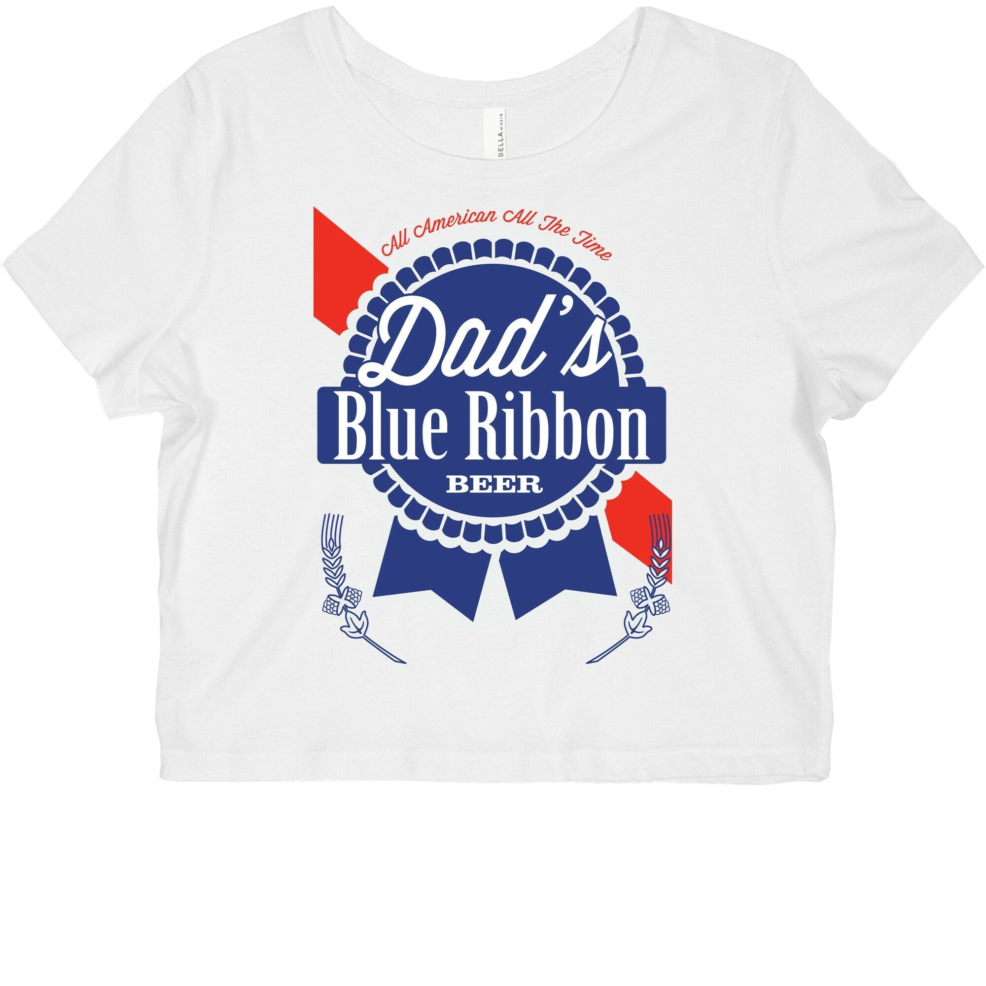 Dad's Blue Ribbon Graphic Baby Tee Hoodie, Sweatshirt | PureTeeCo.com (Image 2)