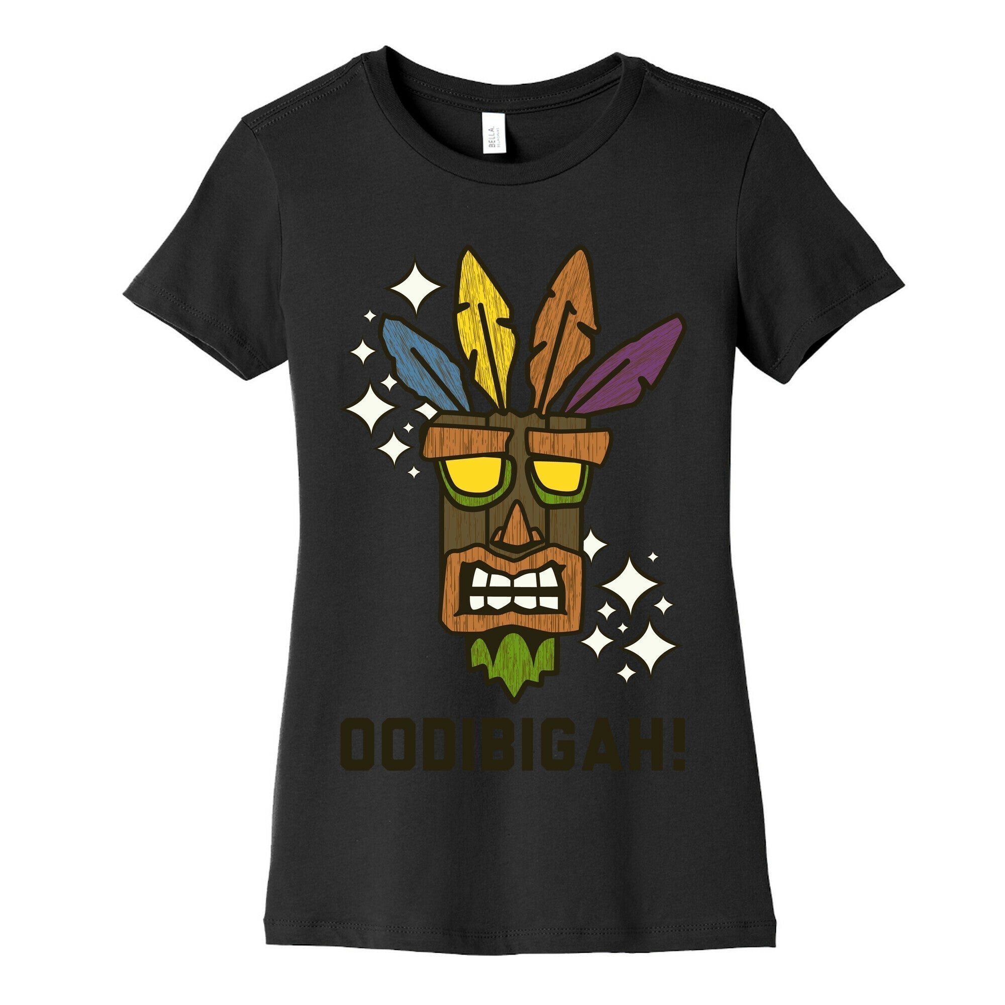 Crash Aku-Aku Mask Women's Cotton Tee Hoodie, Sweatshirt | PureTeeCo.com (Image 5)