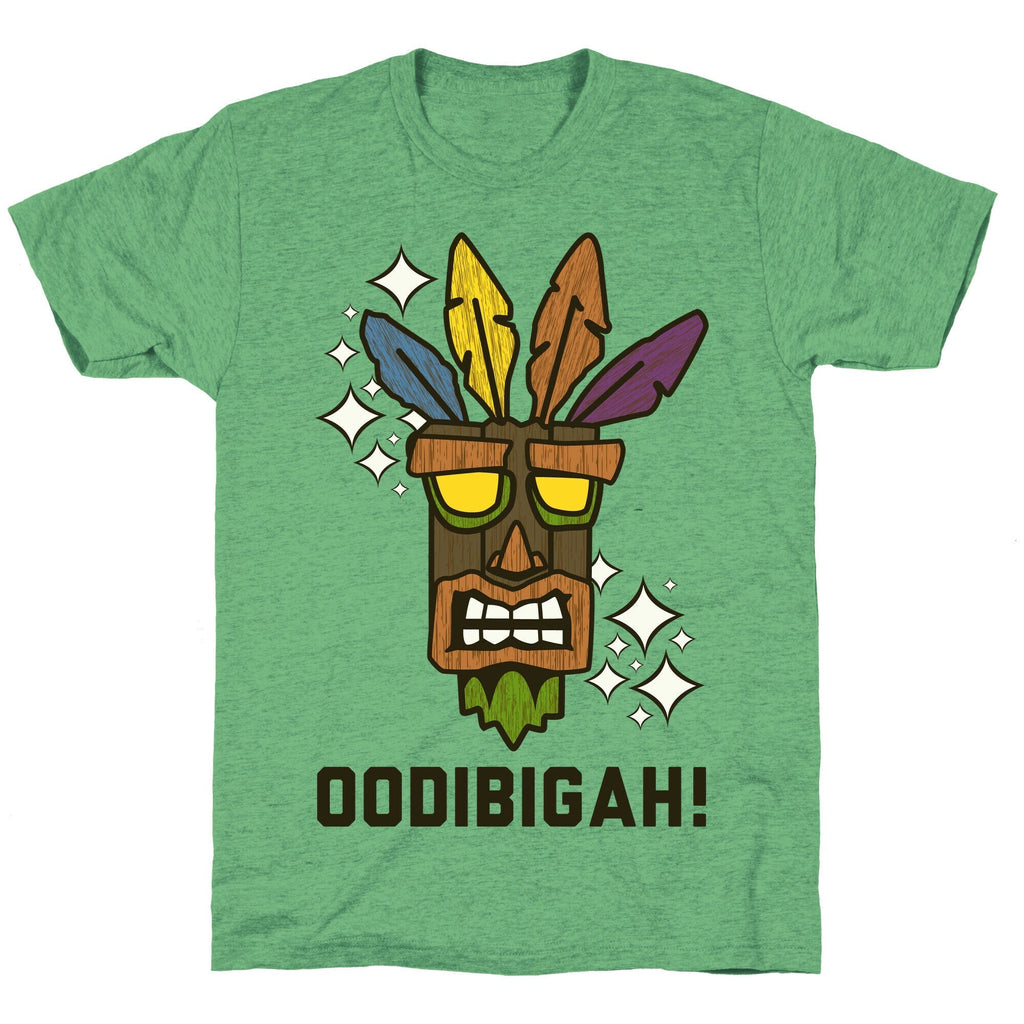 Crash Aku-Aku Mask Unisex Triblend Tee Hoodie, Sweatshirt | PureTeeCo.com (Image 2)