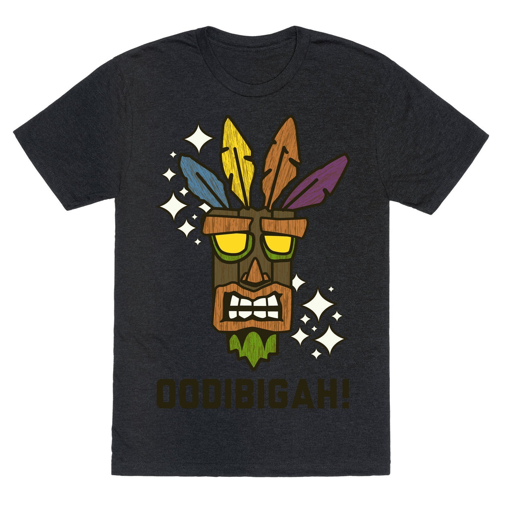 Crash Aku-Aku Mask Unisex Triblend Tee Hoodie, Sweatshirt | PureTeeCo.com (Image 1)
