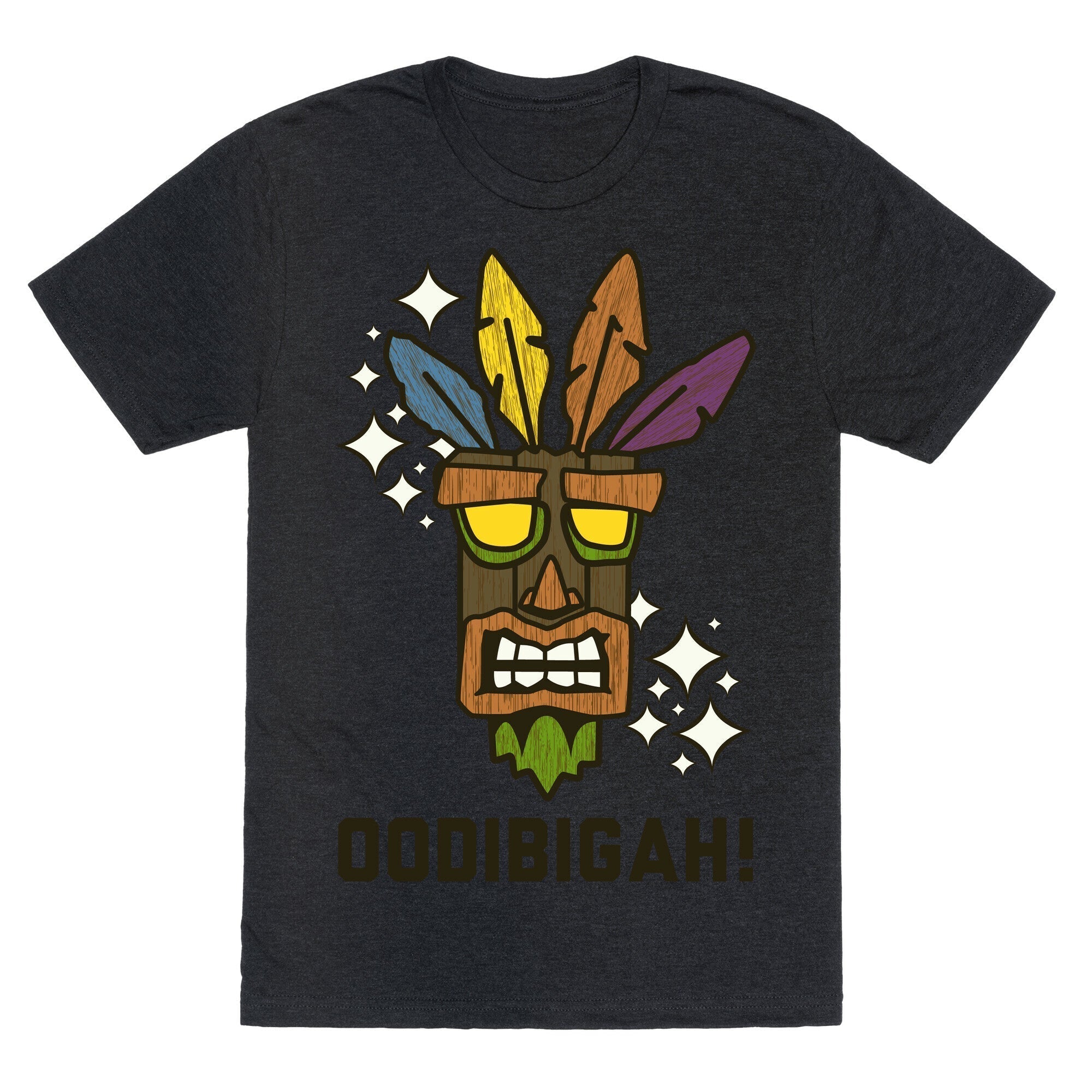 Crash Aku-Aku Mask Unisex Triblend Tee Hoodie, Sweatshirt | PureTeeCo.com (Image 1)
