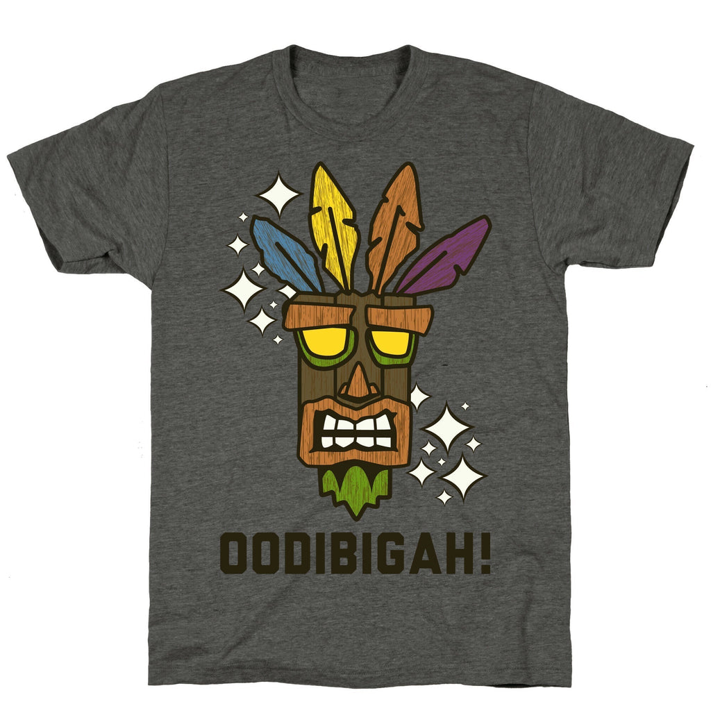Crash Aku-Aku Mask Unisex Triblend Tee Hoodie, Sweatshirt | PureTeeCo.com (Image 3)