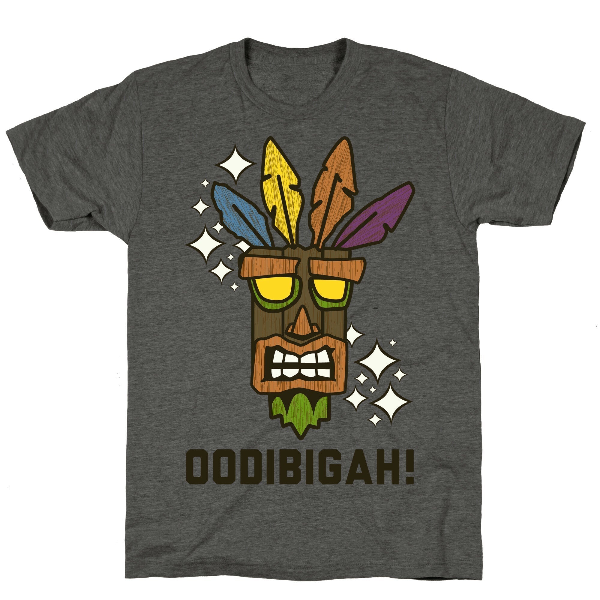 Crash Aku-Aku Mask Unisex Triblend Tee Hoodie, Sweatshirt | PureTeeCo.com (Image 3)