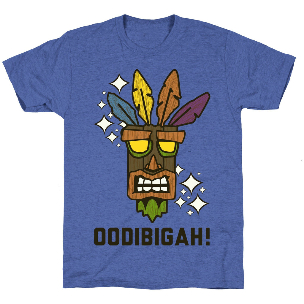Crash Aku-Aku Mask Unisex Triblend Tee Hoodie, Sweatshirt | PureTeeCo.com (Image 5)