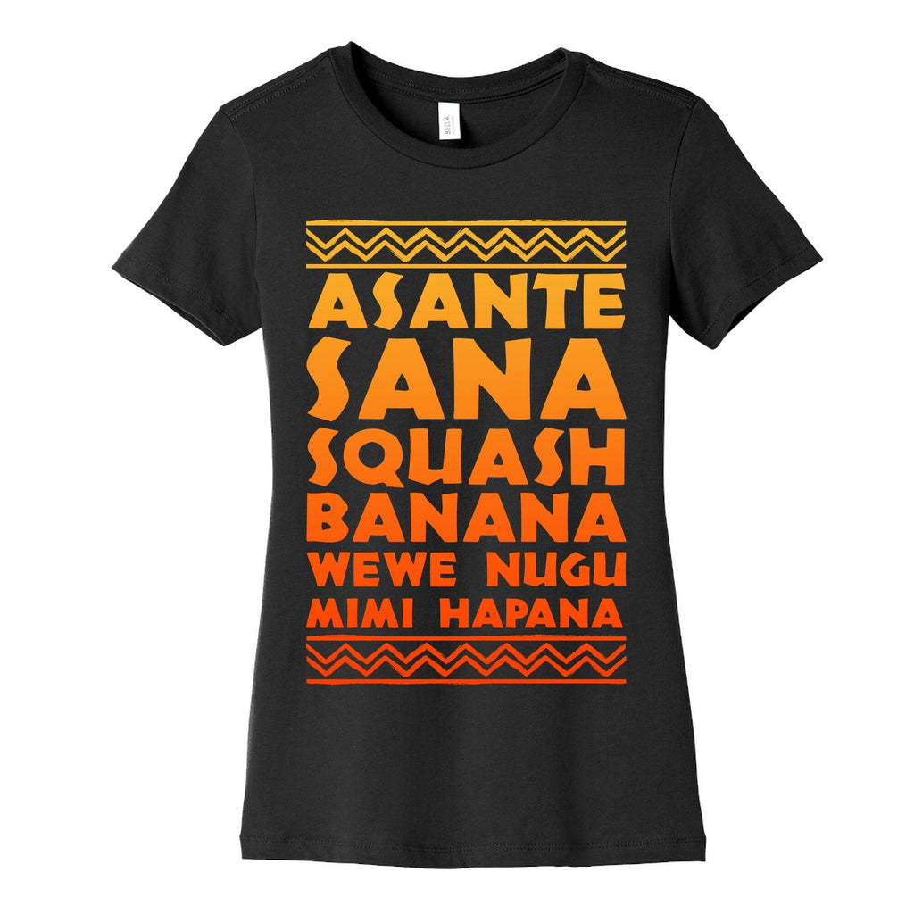 Asante Sana Squash Banana, Wewe Nugu Mimi Hapana Women's Cotton Tee Hoodie, Sweatshirt | PureTeeCo.com (Image 5)