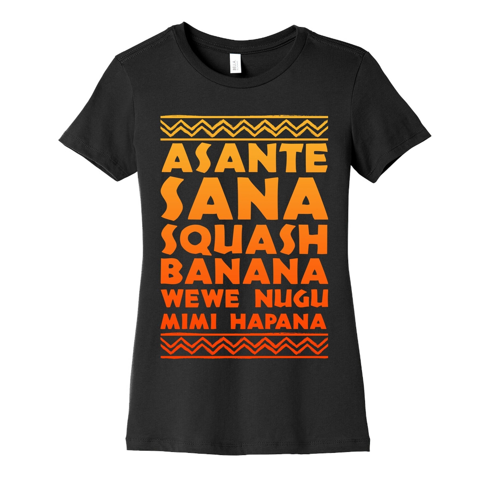Asante Sana Squash Banana, Wewe Nugu Mimi Hapana Women's Cotton Tee Hoodie, Sweatshirt | PureTeeCo.com (Image 5)