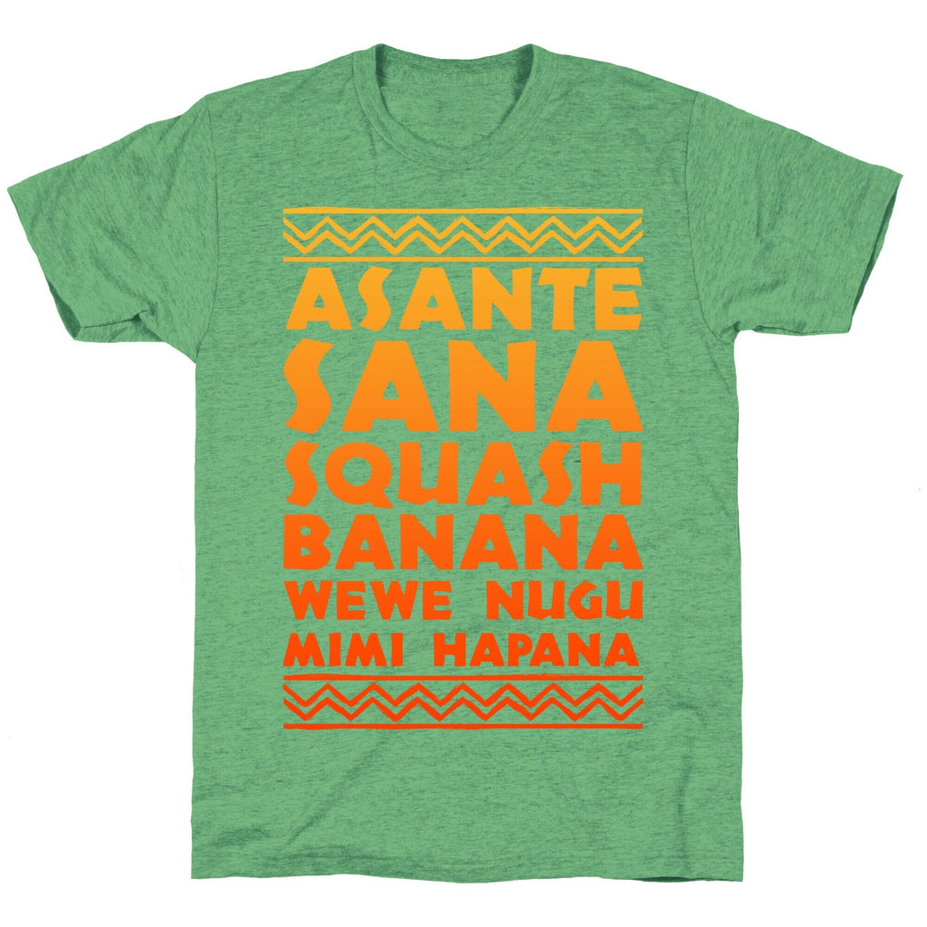 Asante Sana Squash Banana, Wewe Nugu Mimi Hapana Unisex Triblend Tee Hoodie, Sweatshirt | PureTeeCo.com (Image 2)